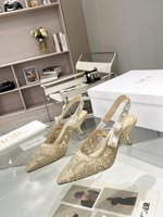 Best Wholesale Replica
 Dior Shoes High Heel Pumps Sandals Designer High Embroidery Genuine Leather Sheepskin Spring/Summer Collection Oblique