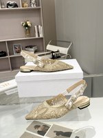 Online Shop
 Dior Shoes High Heel Pumps Sandals Brand Designer Replica
 Embroidery Genuine Leather Sheepskin Spring/Summer Collection Oblique