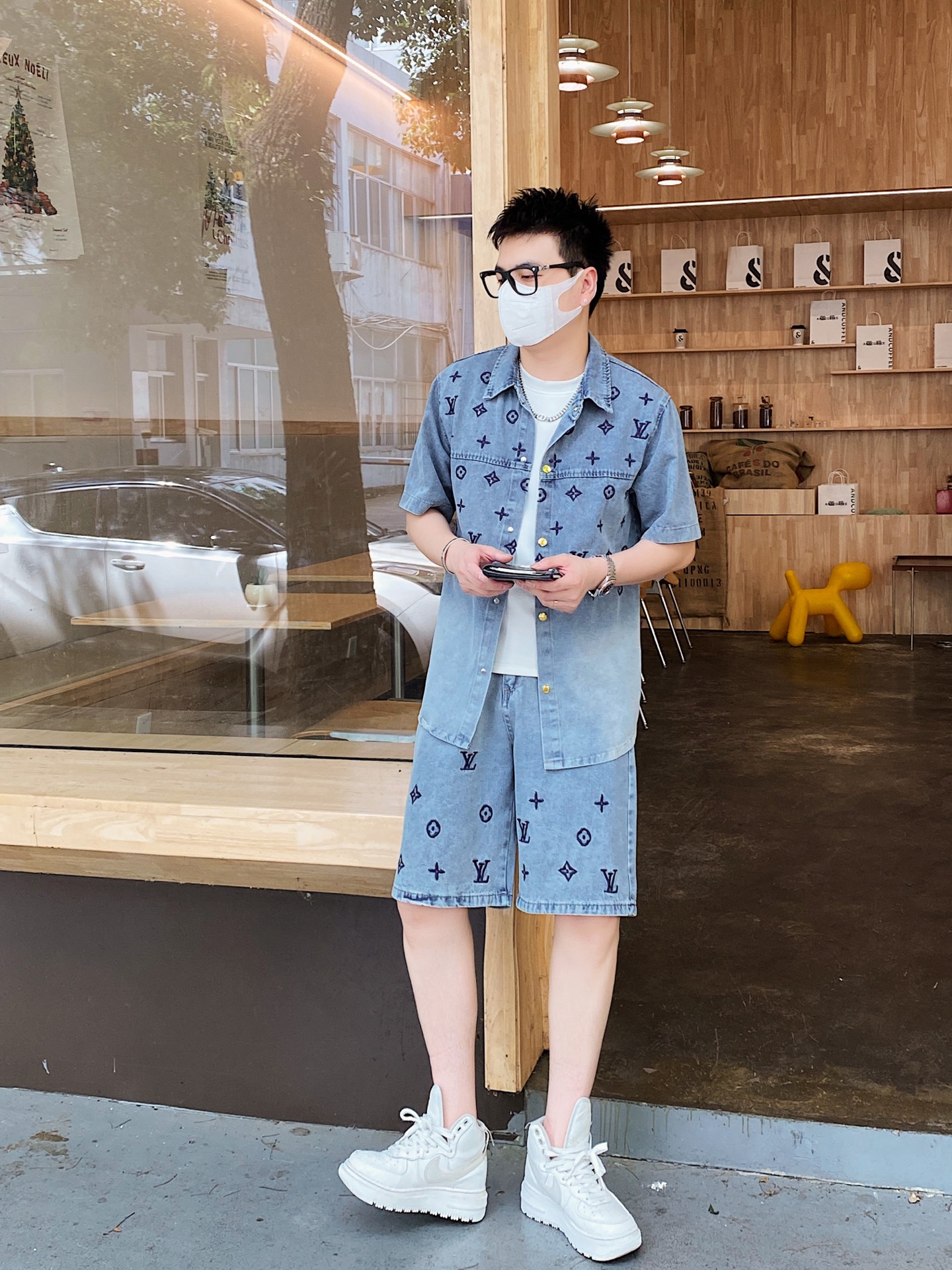 NO:501008,V Home New Denim Set Size M-3XL, Alexander wang19860909V家 新款牛仔套装 码数M-3XL,,alexander wang,Men's clothing