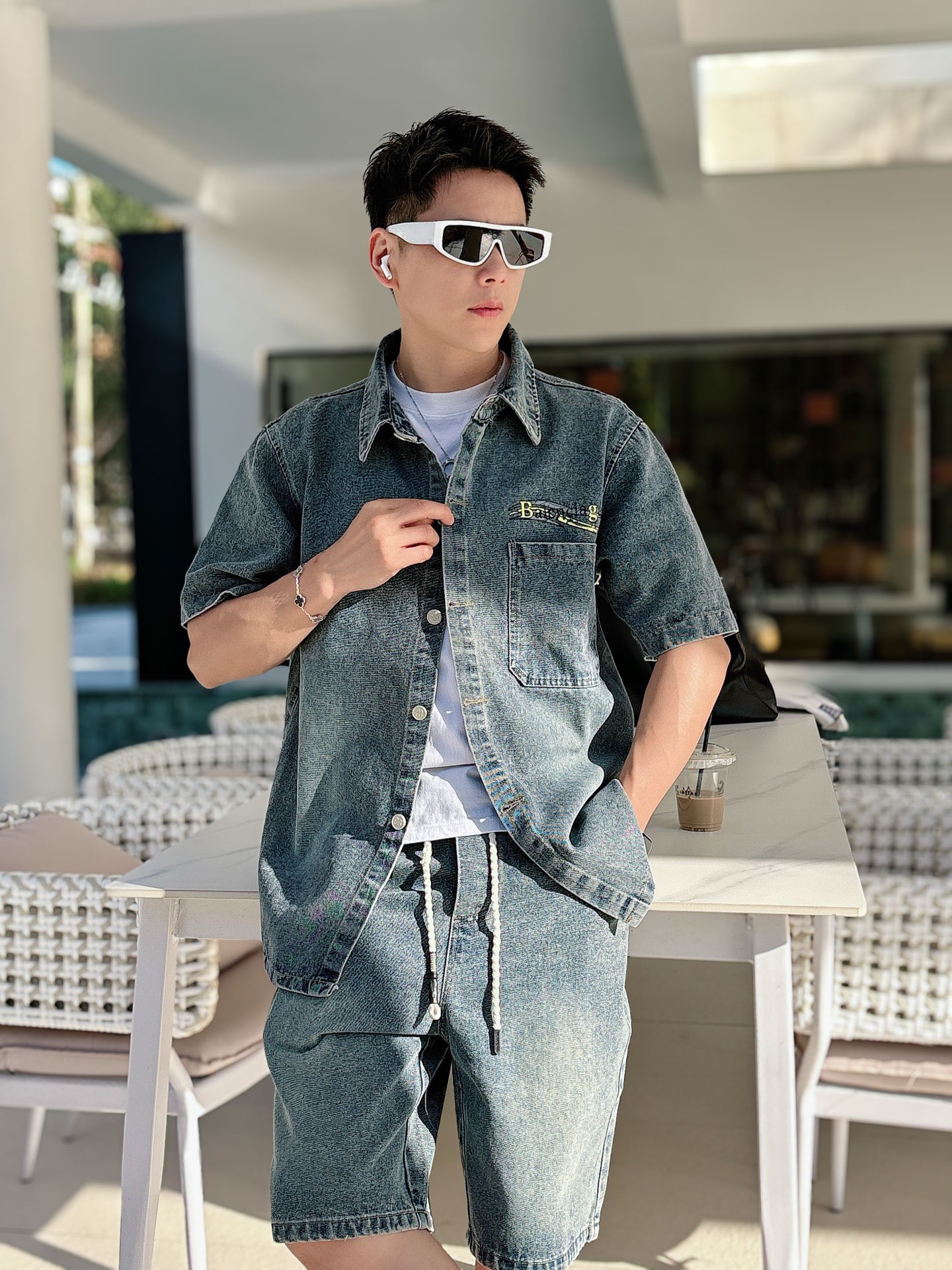 NO:743530,New season Balenciaga denim suit(_)ヾ Summer new model M-3xl,,balenciaga,19860909New season 巴黎世家牛仔套装(_)ヾ 夏季新款 M-3xl,,balenciaga,,Men's clothing