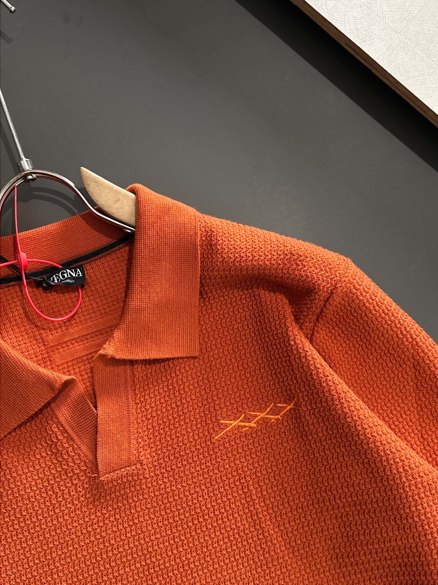 ZG 2026FW秋冬最新三叉绣标男士翻领针织衫毛衣整衣采用菠萝针织法 穿在身上看花纹并不明显近看才能领