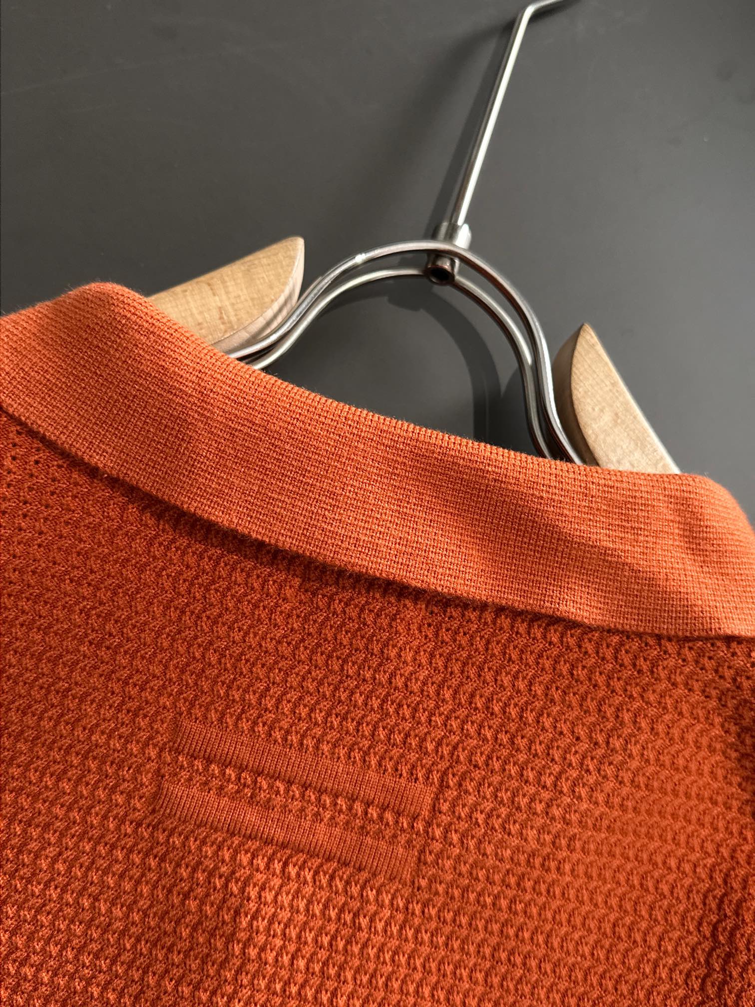 ZG 2026FW秋冬最新三叉绣标男士翻领针织衫毛衣整衣采用菠萝针织法 穿在身上看花纹并不明显近看才能领