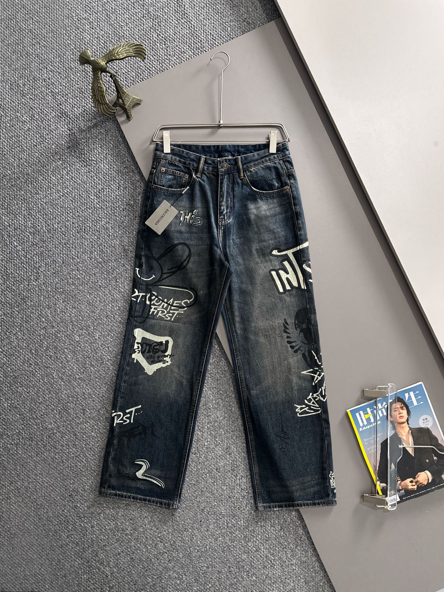 P180 París 2025 pantalones vaqueros de corte recto y holgado para todas las estaciones, ¡la moda dentro de la moda! Muc…