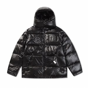 Moncler Clothing Down Jacket Black Nylon Polyester Fall/Winter Collection Hooded Top