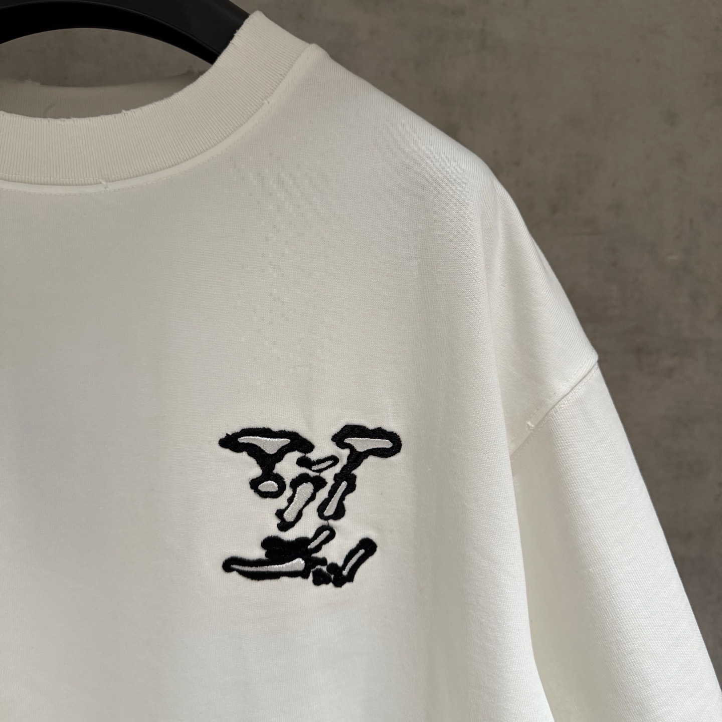 LV Sketch Logo Embroidery Tee