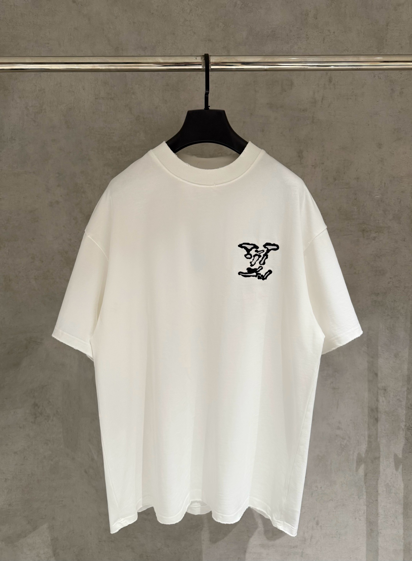 LV Sketch Logo Embroidery Tee