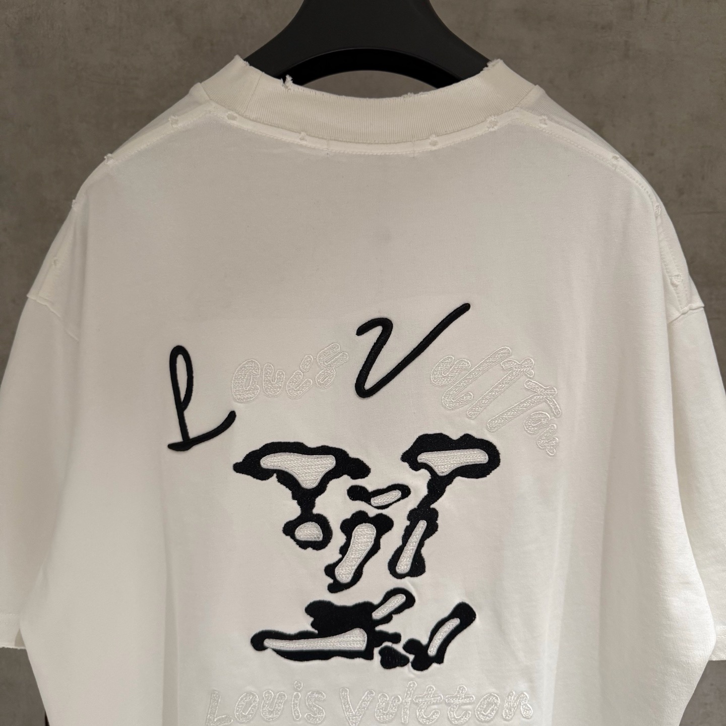 LV Sketch Logo Embroidery Tee