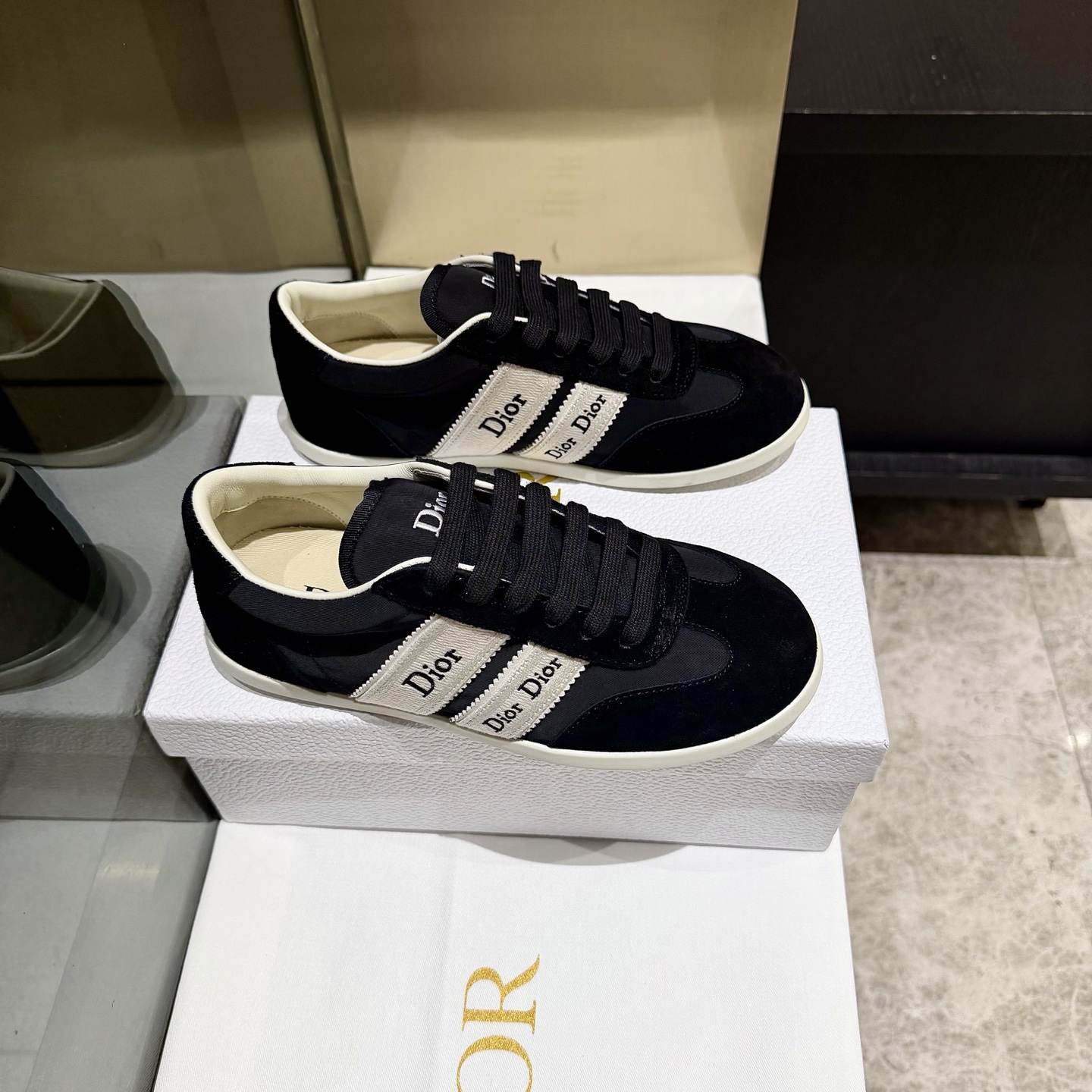 Женские черные кроссовки Dior Vibe