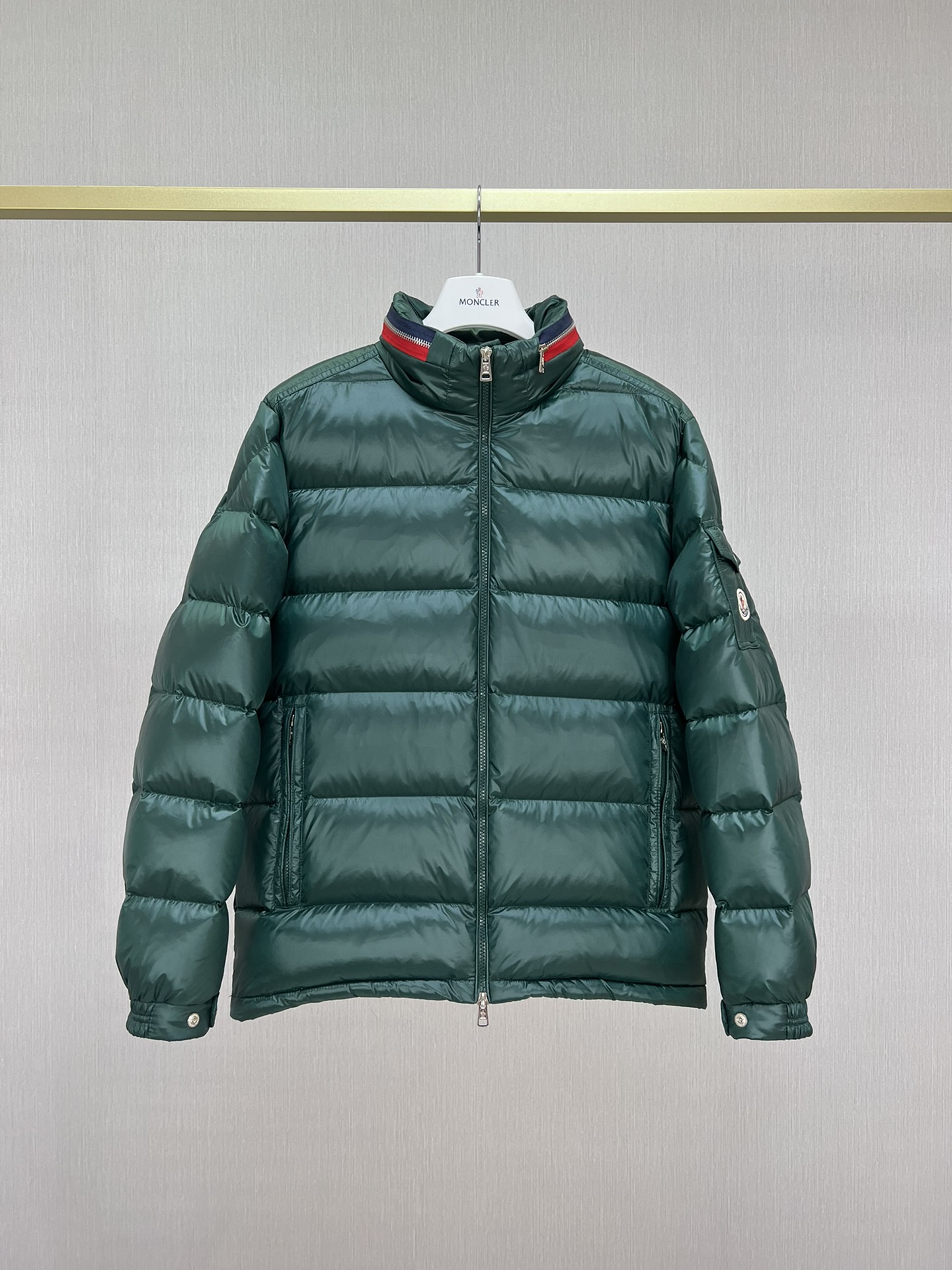 Moncler Ropa Abrigos y chaquetas Chaqueta de plumón Negro Verde Hombres Poliéster