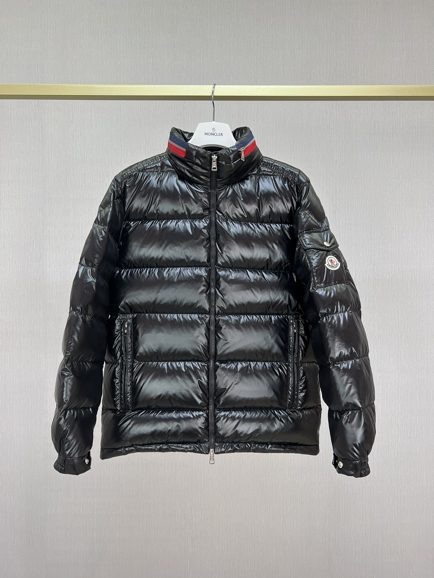 Moncler Ropa Abrigos y chaquetas Chaqueta de plumón Negro Verde Hombres Poliéster