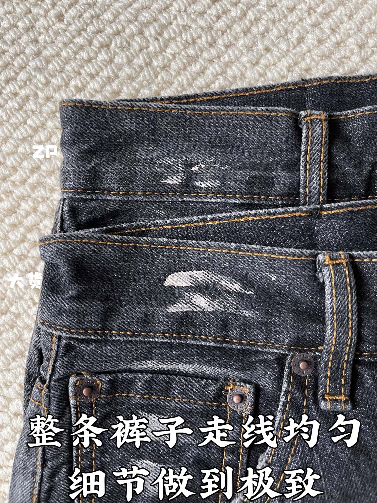 아크네스튜디오 워시드 그레이 남성 바지 85965 이미지 8