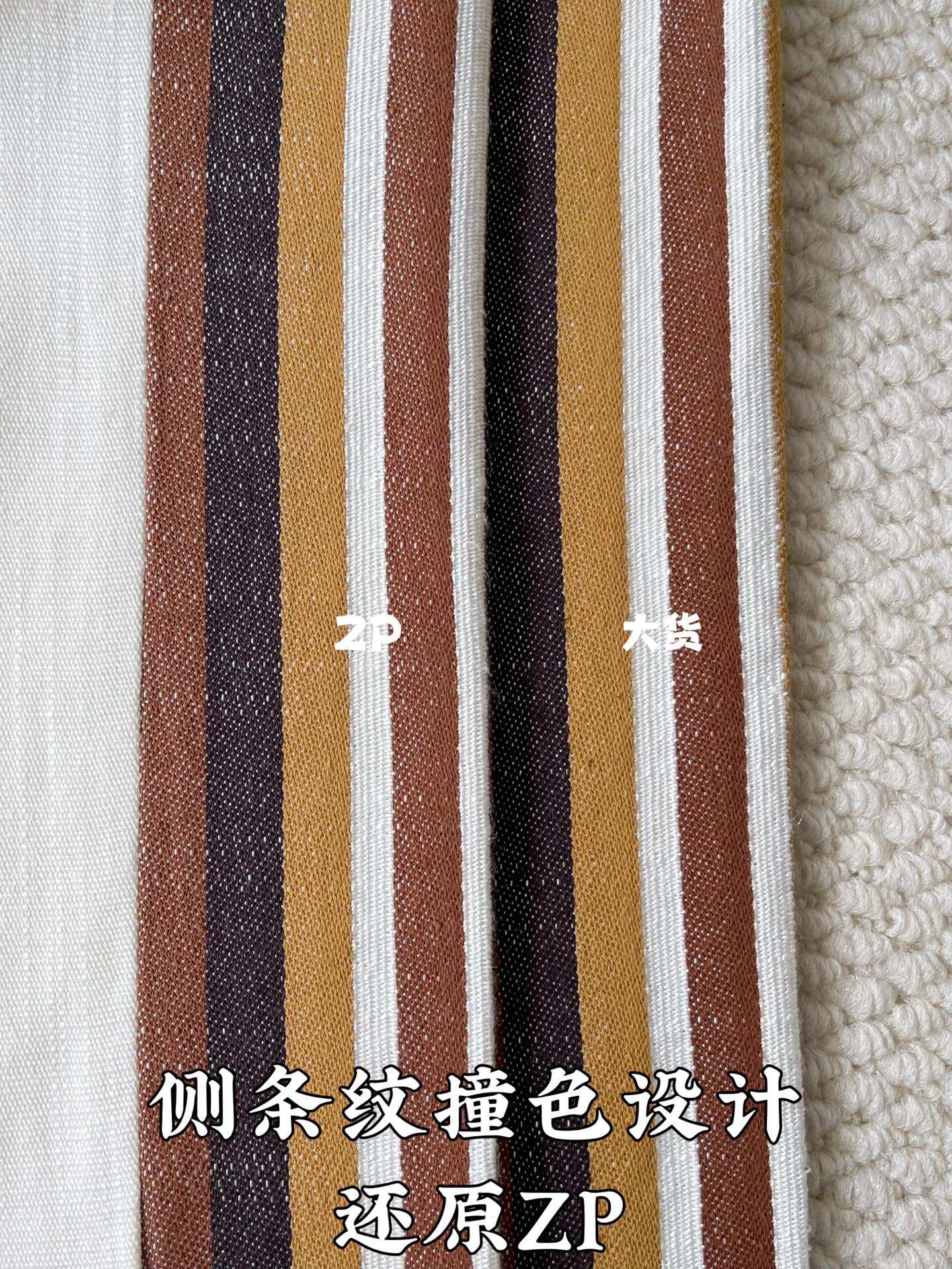 보테가베네타 린넨 스트라이프 여성 바지 상세 이미지 6