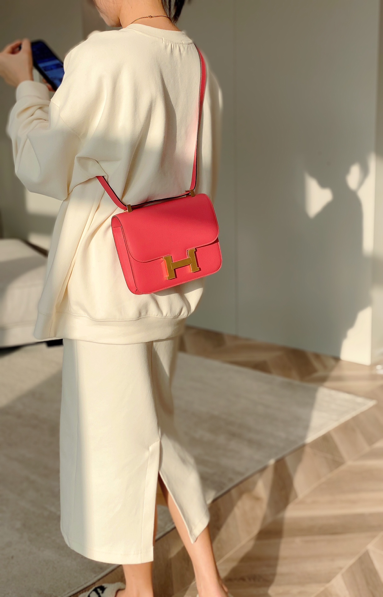 诺悠翩雅 Loro Piana 高定经典皮革女包手袋 #E55B234E 6