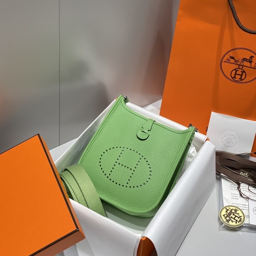 Hermès Mini Evelyne Avocado Green Togo Leather Crossbody Bag 1 Hermès Mini Evelyne Avocado Green Togo Leather Crossbody Bag