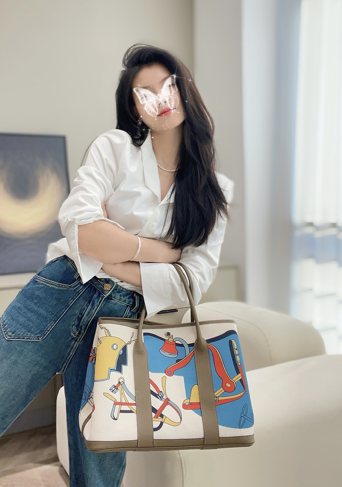 Hermès Elephant Gray King Style Who would have thought that a garden bag could have such an artistic flavor!