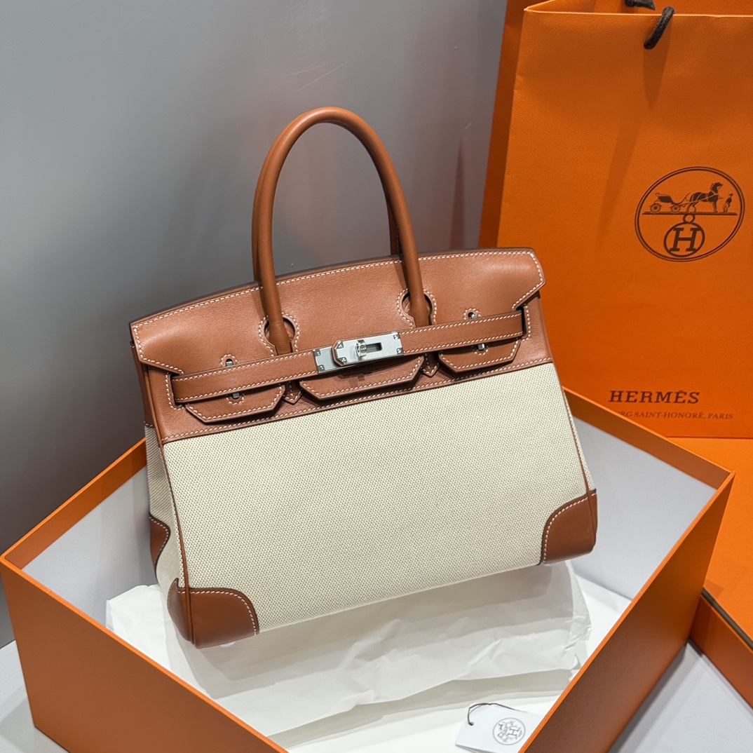 NO:698758,/Fabric with leather/ - Retro platinum. Imported Swift leather, equipped with special canvas, steel hardware, slash motorcycle sewing, real shot, golden brown, silver buckle 30cm, Hermes, hermes, stuart weitzman, Hermes,19860909/布配皮/ - 复古型铂金. 进口Swift皮 配置特制的帆布 钢制五金 斜线机车缝制 实拍图 金棕色 银扣 30cm,爱马仕,hermes,stuart weitzman,Hermes,,Bag