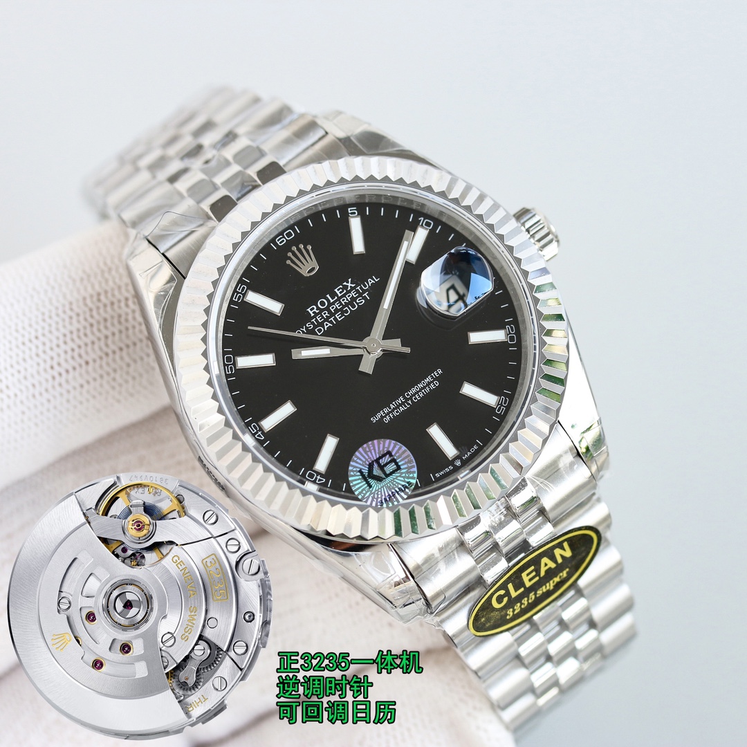 NO:143595,1400 Latest style, latest new products, highest cost-effectiveness, clean factory/C factory Rolex 126334 DATEJUST Latest launch, customized version three-code in one, with NFC induction card, popular style diameter 41mm log 1: Equipped with one-to-one super 3235 integrated movement, callback calendar function, cardless movement decoration, movement and its stability 2: The whole watch 904L stainless steel / matched with a factory steel belt and IP vacuum platinum gold ring / fading for free replacement, the only version size of the dog tooth ring!  3: The dial is infinitely close to the original, especially the green one!  Mint green color pair!  4: The only calendar font version in the market. The authenticity of the fonts of the following number 1-31 is compared. 5: The only way to achieve pointer luminescence/word nail luminescence and achieve the same color. Because they are all processed by third-party factories   self-purchased Swiss c1 c3 luminescence powder. 6: Word nail/crown mark nail. Full platinum electroplating processing 7, the latest version, quality assurance, please be sure of clean, the latest log style, customized three-code in one, with NFC induction card, watch code IK5, watch latest button code, ORV, clean's latest back cover pattern label!  The highest cost-effective style, popular styles. Although there are not many clean styles, almost all of them are fine products. Completely solve most of the log pain points in the world, and are born for the ultimate clean-datejust, christian louboutin, rolex198609091400 最新款式,最新新品,最高性价比,clean厂/C厂 劳力士126334 DATEJUST 最新推出,定制版三码合一,附带NFC感应卡,热门款式直径41mm日志 1:搭载一比一超级3235一体机芯 可回调日历功能,无卡度机芯装饰 机芯及其稳定 2:整表904L精钢 /搭配ar厂钢带 以及ip真空电镀铂金牙圈 /掉色免费更换,狗牙圈唯一对版尺寸！ 3:表盘太阳纹无限接近原装 铽别是绿色！薄荷绿颜色对版！ 4:全市场唯一日历字体对版 后续1-31号挨个字体真假对比 5:唯一做到指针夜光/字钉夜光 做到同色 因为都是第三方工厂加工 自购瑞士 c1 c3夜光粉 6:字钉/皇冠唛头钉 全白金电镀处理7,最新版本,品质保证,请认准clean,最新日志款式,定制三码合一,附带NFC感应卡,腕表编码IK5,腕表最新扣码,ORV,clean最新后盖图案标签！最高性价比款式,热门款式 虽然clean的款式不多 但是几乎款款均为精品 彻底解决世面上的大部分日志痛点,只为极致而生 clean-datejust,,christian louboutin,rolex,Watch