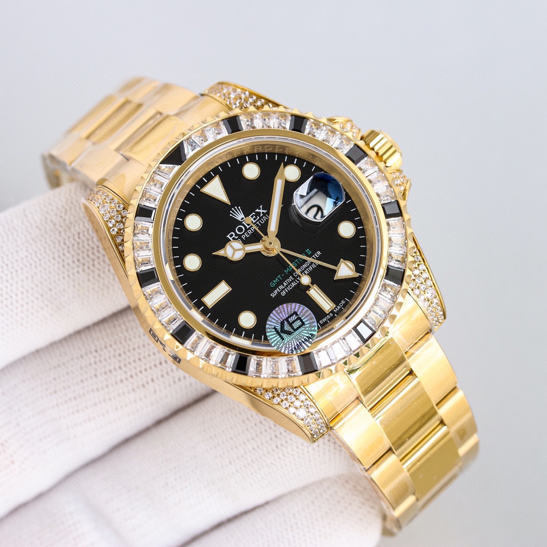 Rolex Gmt Master Reloj Incrustados con diamantes