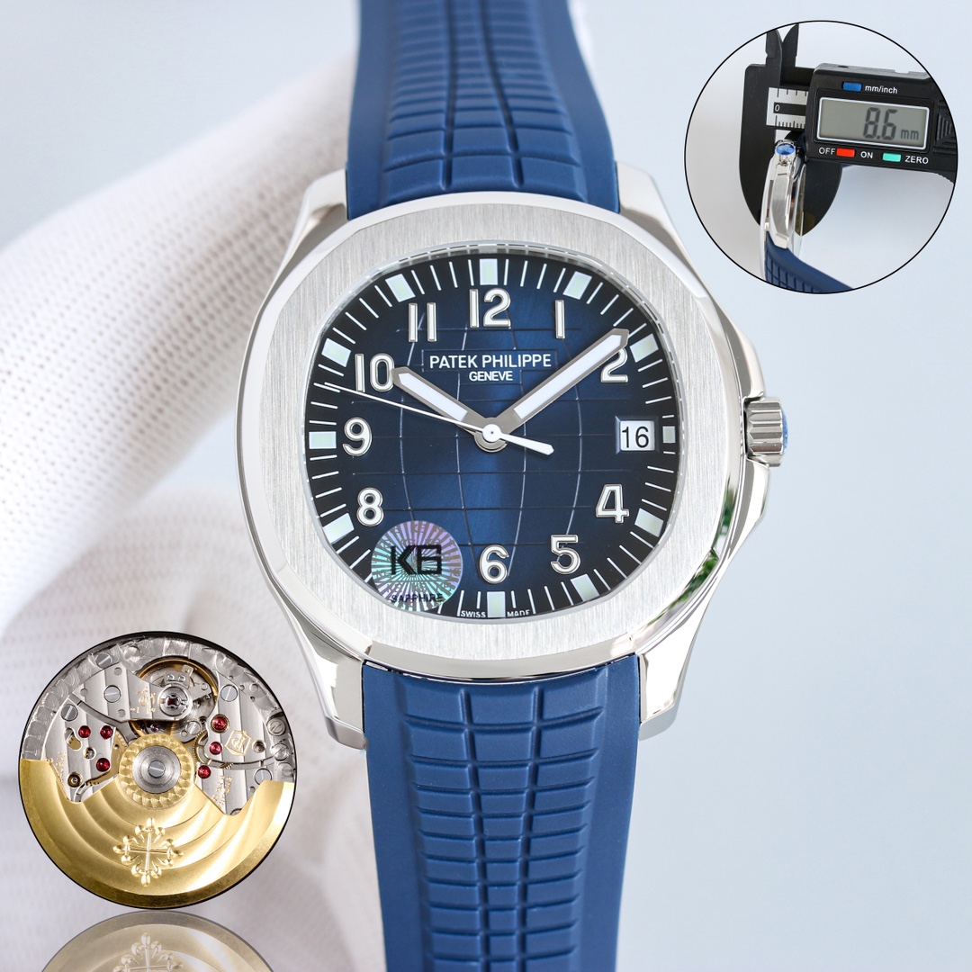 פטק פיליפ Patek Philippe Aquanaut שעונים סגול לבן מקריב גברים גומא חומר פלדה אופנה