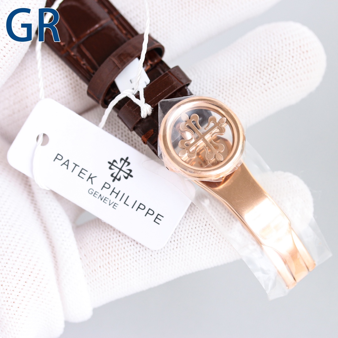 GR新品PATEKPHILIPPE百达翡丽一体式超薄独特定做机芯采用真齿轮️自动储备动能超长待机火爆全网