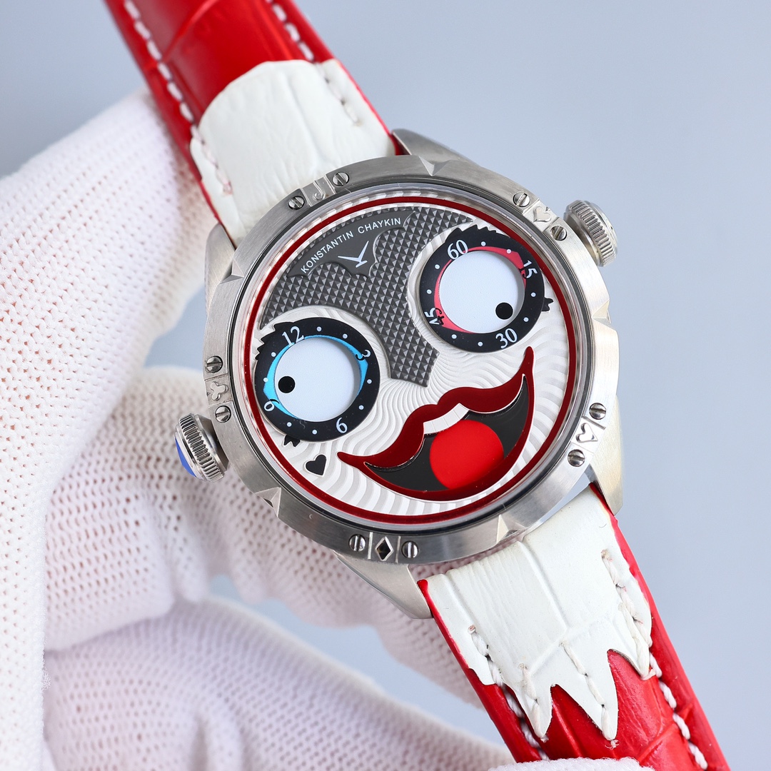 女款上新！俄罗斯小丑KonstantinChaykin女生个性流行新款手表已经很火了完全颠覆了传统制表的