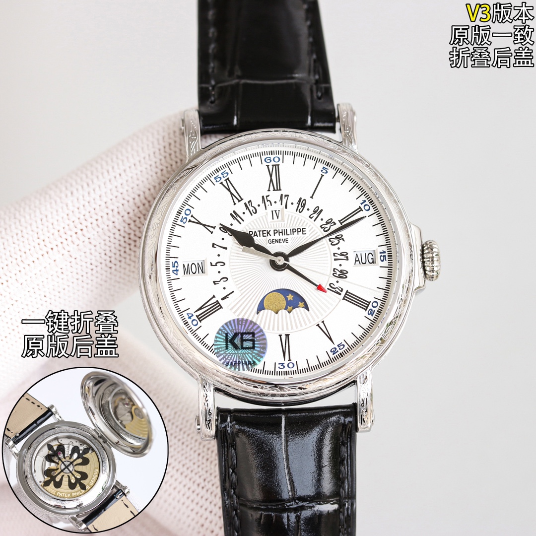 百达翡丽 Patek Philippe 瑞士精工高定机械腕表手表 #AD31F3E0 4