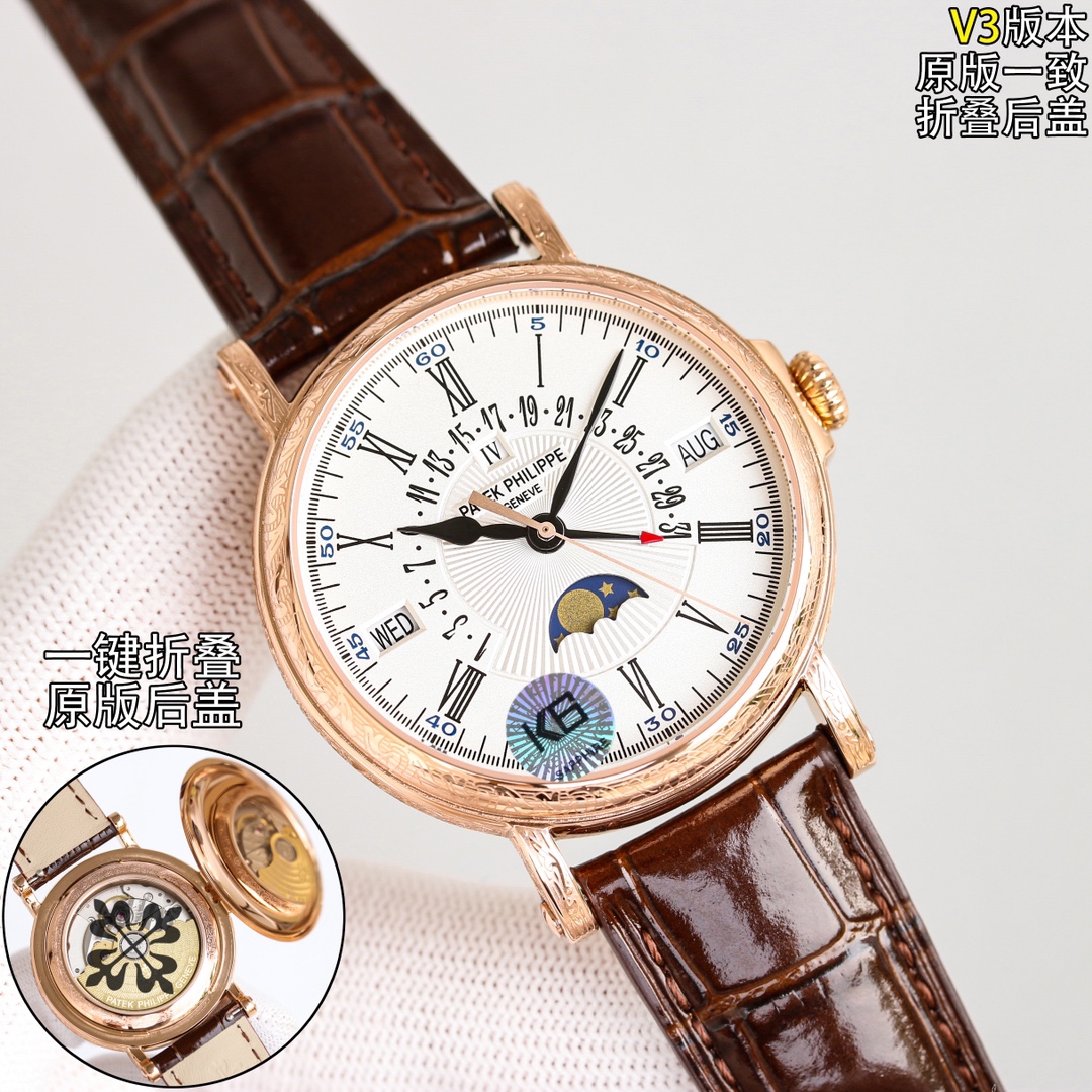 百达翡丽 Patek Philippe 瑞士精工高定机械腕表手表 #AD31F3E0 6