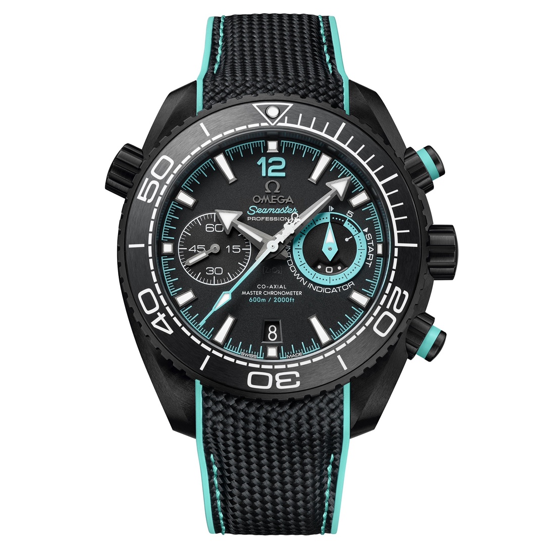 OMEGA Reloj Negro Verde Blanco