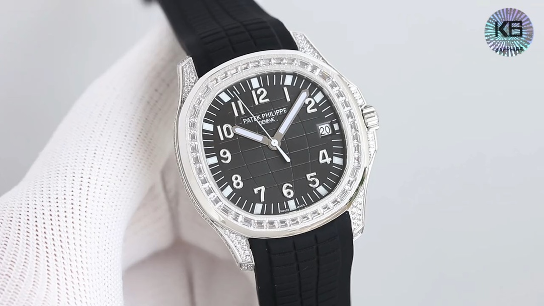 Prada Watch Blue Set With Diamonds Unisex