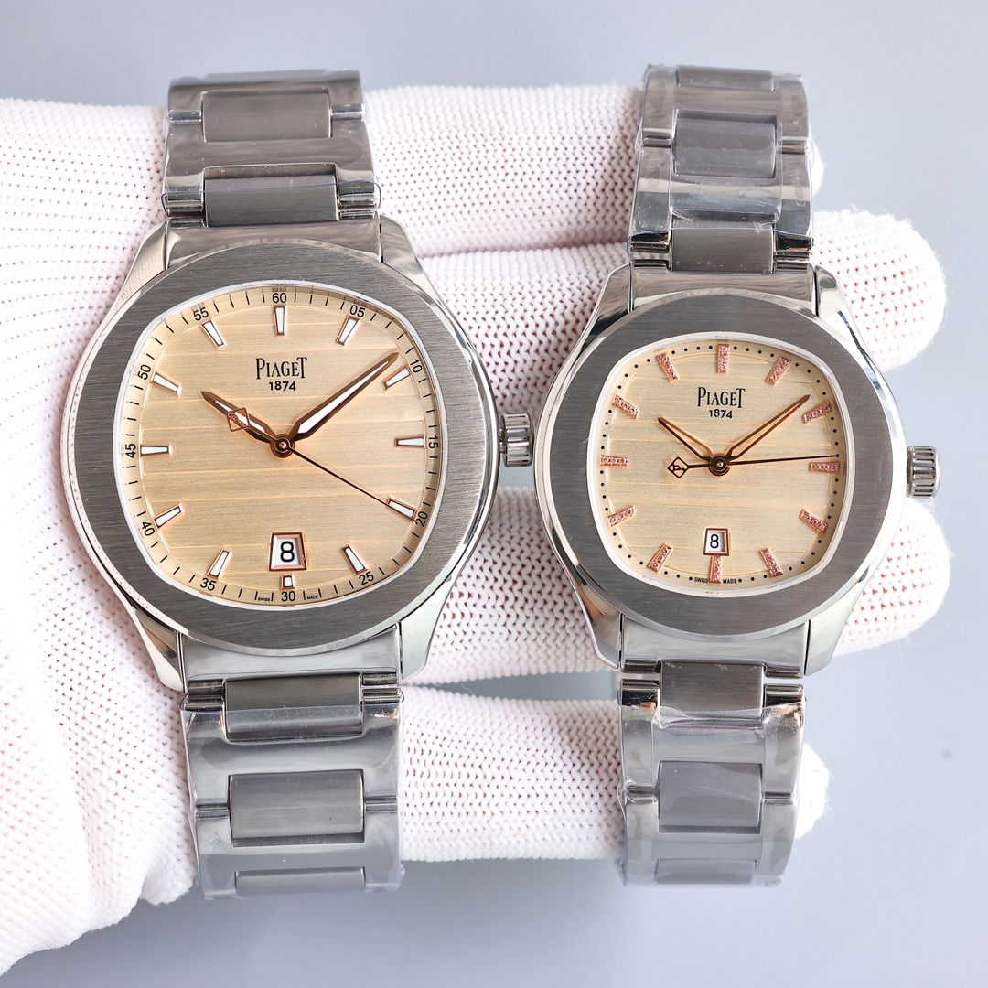 NO:144079,White Steel Rose Gold (Diamond Plus 50) TW Earl Ultra Thin PIAGET POLO Series Couple Couple Watch, known as Little Nautilus [Wang Chai]!  (Pirate Steel King) An elegant sports watch, which can be used for business or sports and leisure. Welcome to compare details: 1 is equipped with a customized version of the 1110P automatic winding movement, with a 50-hour power reserve. The 2316L I-band and horizontal brushed wire pattern middle beads echo the case of the 