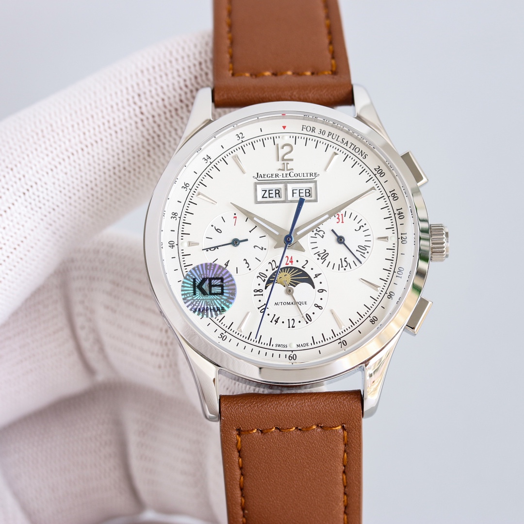 NO:391917,JAEGER-LECOULTRE - a large-scale creation (JAGER Master Series 4138420) watch. Careful work, details. The team has been carefully designed for more than two years. It has spared no financial resources and energy to replicate perfectly, dares to be the first, strives for perfection, overcomes many difficulties, and breaks through multi-layer technical bottlenecks. The movement model is a custom movement upgraded 759 version, with stable quality!  The authentic mold is opened, 1:1 reproduction is perfectly consistent with the authentic one, and all functions can be used normally. It is made of 316L stainless steel and polished with CNC top-level craftsmanship, which is exactly the same as the original craftsmanship, making its overall literal texture better. The watch size is 40 mm and the waterproof depth is 50 meters. The dial team breaks through the multi-layer technical bottleneck, strives for perfection, strives for 12 scale details, and restores the sun radial pattern 1:1. The strap is matched with Italian Novona calfskin, and the original steel folding buckle further shows the luxurious temperament of this watch. It is suitable for all kinds of business occasions, simple, refined and elegant!  Appreciation from all walks of life, 1:1 reproduction, welcome to reprint., jaeger-lecoultre,cowhide19860909JAEGER-LECOULTRE——重金打造(积家大师系列4138420)腕表.用心之作,细节方面 团队历时两年多精心设计,不惜财力和精力,完美复刻,敢为人先,力求完美,克服重重难关,突破多层技术瓶颈,机芯型号为订制机芯改759升级版,质量稳定！ 正品开模,1:1复刻完美与正品一致,所有功能均可正常使用,采用316L精钢材质打造和CNC顶级工艺打磨,与原装工艺效果如出一辙,使其整体字面质感更佳.腕表尺寸40毫米.防水深度50米. 表盘团队突破多层技术瓶颈,力求完美,对12个刻度细节精益求精,1:1还原太阳放射状饰纹. :表带搭配意大利Novona小牛皮,原装精钢折叠扣更显示这块腕表的豪华气质.适合各种商务场合,简敛精致不失优雅！各路表友品鉴,1:1复刻,欢迎转载.,,jaeger-lecoultre,cowhide,Watch