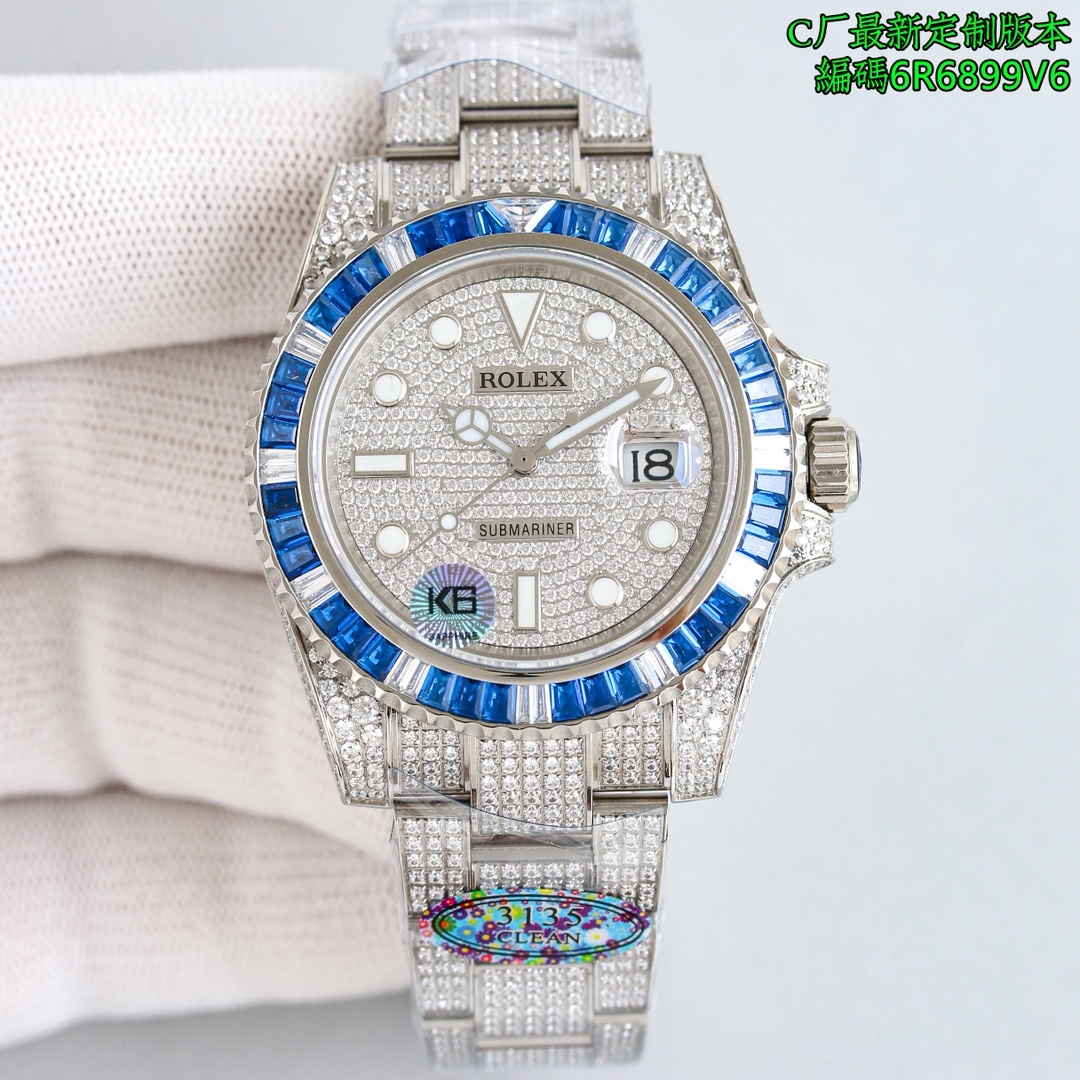 Rolex Submariner de 40mm con Diamantes Swarovski Personalizado - Lujo y Precisión