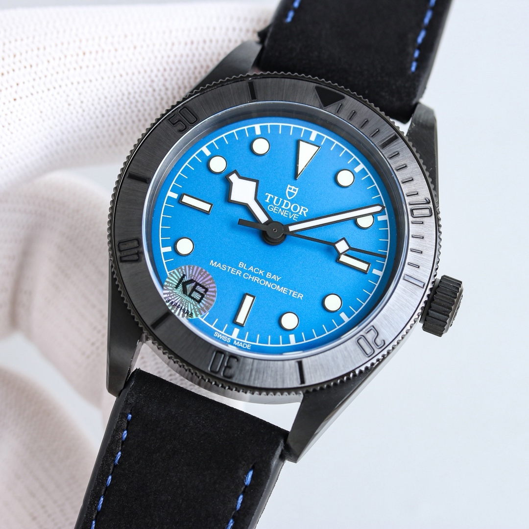 Tudor Black Bay Dark Blue Dial Men's Watch Leather Strap 41mm 3 i1747918161 8065 1