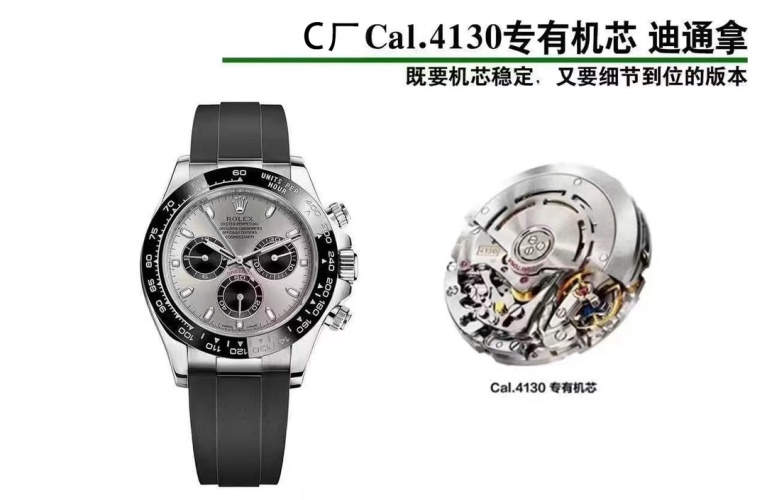Rolex Daytona Panda Dial 4130 Movement Men's Watch