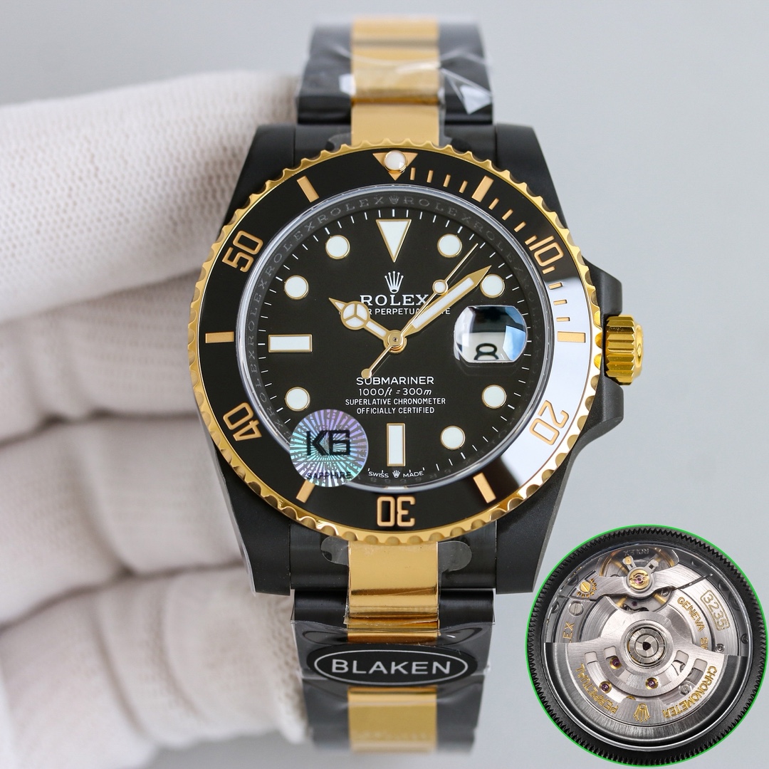 NO:383900,The fourth generation of BLAKEN Water Ghost Series Gold Black Rolex's Dark Night Legend 1. The pinnacle work, cool presentation - BLAKEN Advanced Modified Water Ghost Series is specially designed for you who pursue uniqueness and personality. It perfectly combines the classic charm of Rolex with modern modification aesthetics, allowing you to show the unique temperament of beauty and coolness in any occasion. 2. Exquisite craftsmanship, ultimate restoration - The gold blackened body of the watch body adopts DLC blackened treatment, which not only adds a mysterious and profound texture, but also greatly improves its wear resistance and durability. - The watch face special effect Blacken modification team carefully replicated the one-to-one dial, reproducing its unique charm with a restored degree. Every time you stare at the dial, you feel like you are in a mysterious dark night. 3. Strong movement, stable and accurate - Equipped with one-piece Movement machinery, this classic movement is known for its excellent stability. It continuously provides precise power for the watch, ensuring accurate time travel, so that you don’t have to worry about time deviations. 4. Perfect size, comfortable wearing - the exquisite design of 40 mm in diameter and 11 mm in thickness, not only conforms to ergonomic principles, ensures the comfort of wearing, but also visually presents the perfect exquisiteness and atmosphere. A sincere work, waiting for watch friends from all walks of life to come and taste it, and enjoy the unique charm of this Rolex modified peak artifact.,,rolex19860909第四代 BLAKEN 款水鬼系列间金黑劳力士的暗夜传奇  一、巅峰之作,酷炫呈现  - BLAKEN 高级改装水鬼系列,专为追求独特与个性的您打造.它将劳力士的经典魅力与现代改装美学完美融合,让您在任何场合都能展现出美与酷的独特气质.  二、精湛工艺,极致还原  - 表身间金黑化表身采用 DLC 黑化处理,不仅增添了神秘深邃的质感,更使其耐磨性大幅提升,经久耐用. - 表盘特效Blacken 改装团队精心复刻的一比一表盘,以 的还原度重现独特魅力,每一次凝视表盘,都仿佛置身于神秘的暗夜之中.  三、强劲机芯,稳定精准  - 搭载一体 机芯机械,这一经典机芯以其卓越的稳定性著称.它持续为腕表提供精准动力,确保走时准确无误,让您无需为时间的偏差而担忧.  四、完美尺寸,舒适佩戴  - 直径 40 毫米,厚度 11 毫米的精巧设计,既符合人体工程学原理,保证了佩戴的舒适性,又在视觉上呈现出恰到好处的精致与大气.  诚意之作,静候各路表友前来品鉴,一同领略这一劳力士改装巅峰神器的独特魅力.,,rolex,Watch