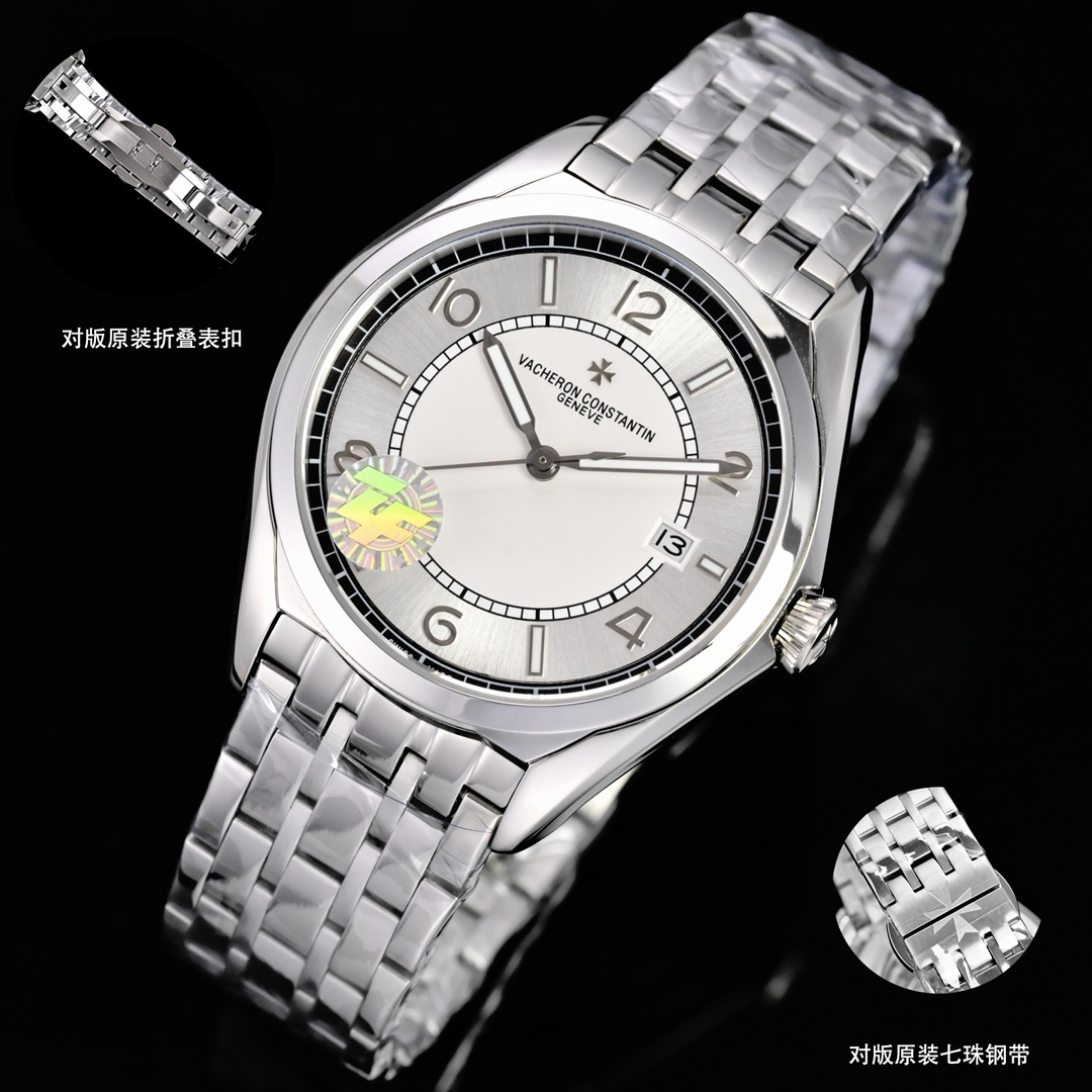 💋ZF厂🔥🔥江诗丹顿伍陆之型系列三针腕表钢带款 市场最高品质
【运动商务皆可盘，格调 品味两不失！】 
【三大核心竞争力】腕表尺寸40mmX9.6mm
1.原装在手，捕捉神韵，拆解开模，对位精髓！
2.搭载定制版1326型机芯，引领一体机的时代！
3.线条丰富的壳体通过一年半时间才完美破译，独家诠释江诗丹顿的高端打磨和无与伦比的感官度和冲击力！