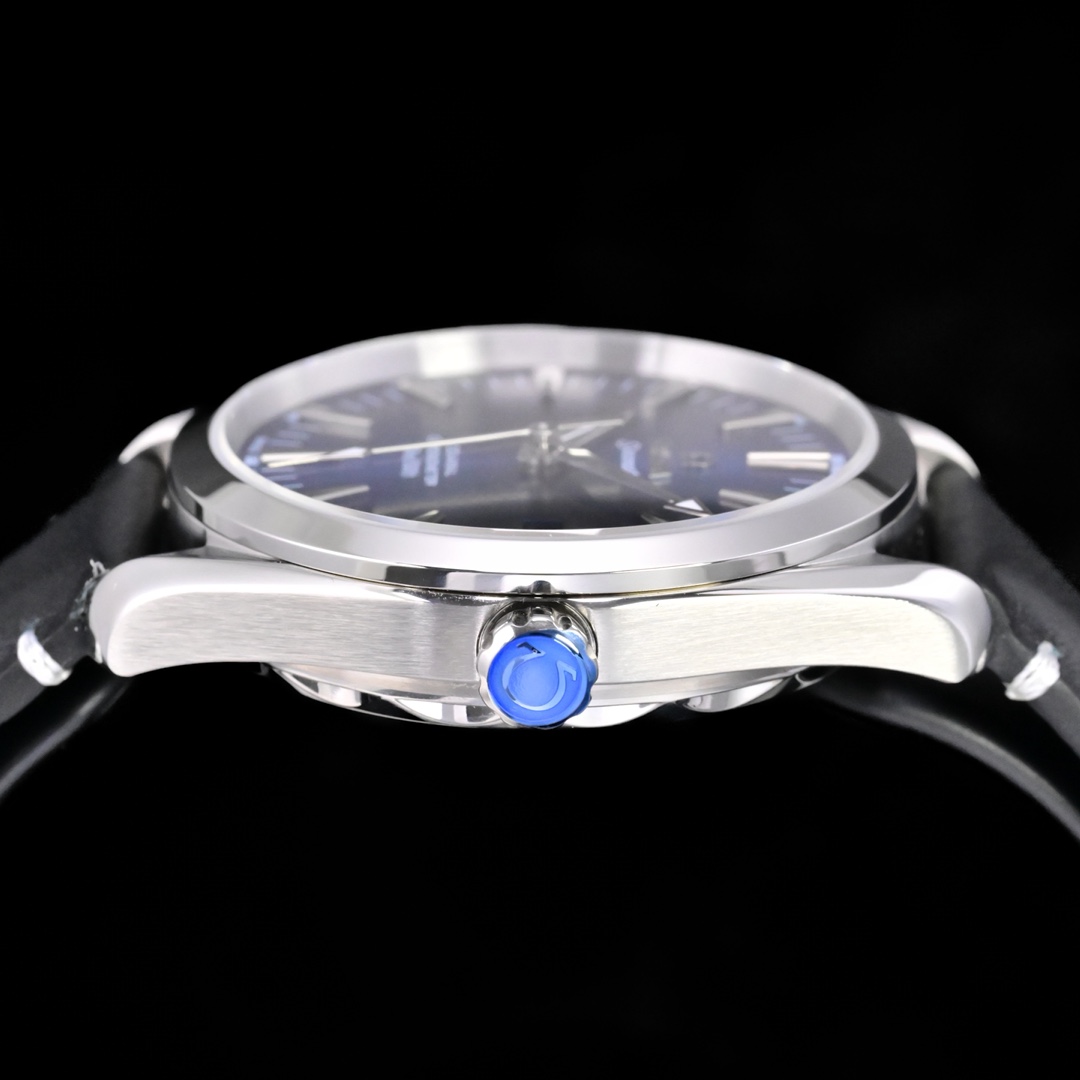 Omega Seamaster Aqua Terra 150M blue dial, silver case, black strap 39mm Men's Automatic