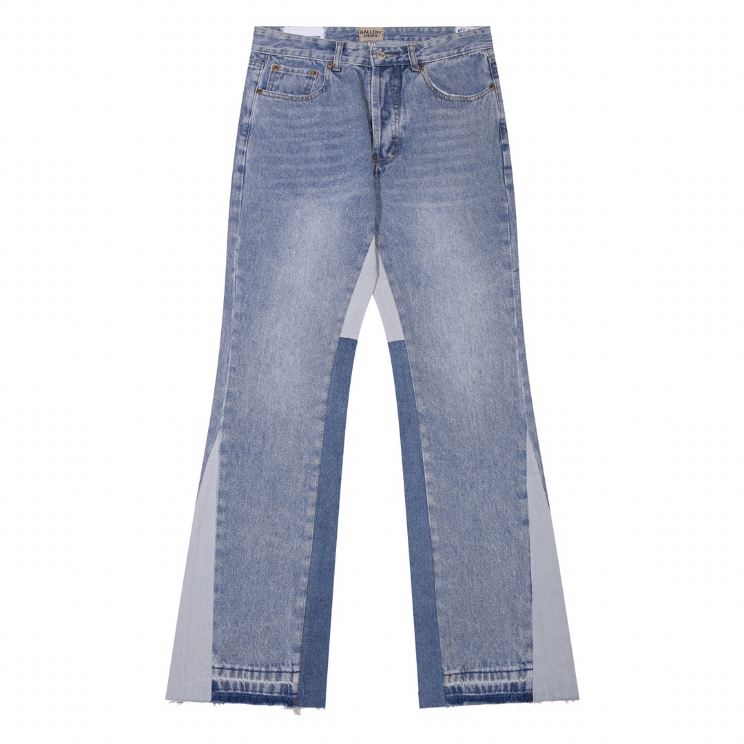 Modelo: H107 GALLERY DEPT Pantalones largos de mezclilla con paneles. GALLERY DEPT es una marca de ropa vinta…