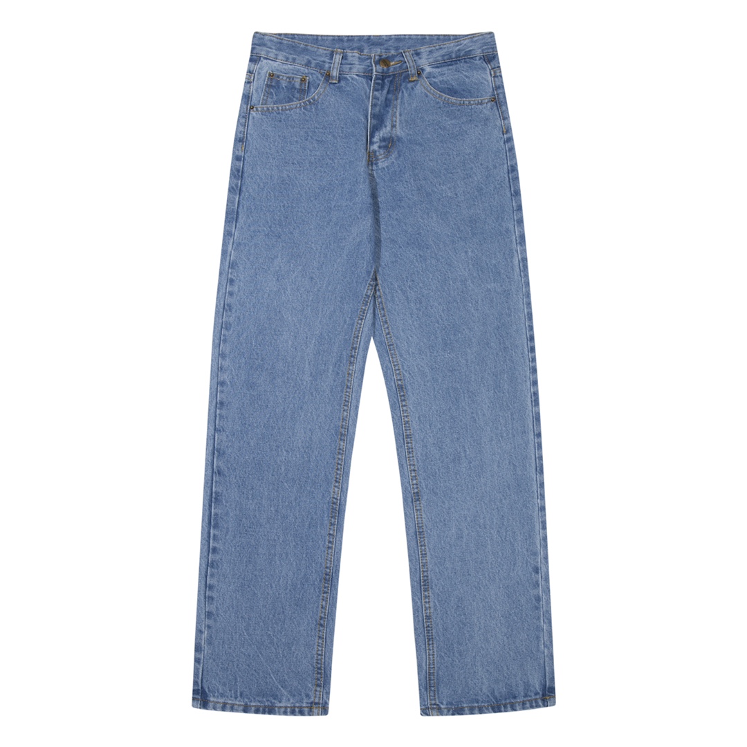 Carhartt WIP Men's Relaxed Fit Blue Denim Jeans with Multiple Pockets