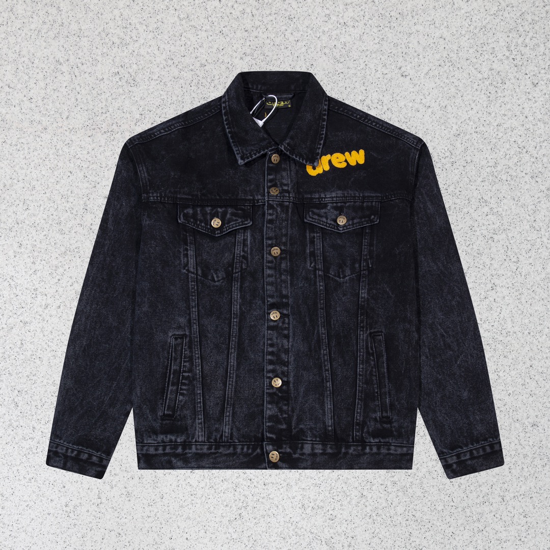 Modelo: H98 Chaqueta vaquera con bordado de cara sonriente en la espalda, mismo modelo que Justin Bieber. Clá…