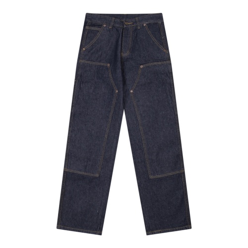 Carhartt WIP Men's Carpenter Jeans - Relaxed Fit, Washed Blue Denim 1 Carhartt WIP Men's Carpenter Jeans - Relaxed Fit, Washed Blue Denim