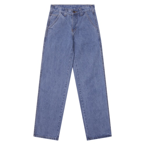 Carhartt WIP FW22 Distressed Mid-Rise Loose Straight Leg Jeans - Blue 8 Carhartt WIP FW22 Distressed Mid-Rise Loose Straight Leg Jeans - Blue