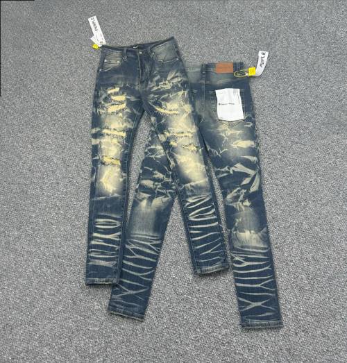 Purple Brand Men's Distressed Slim Fit Jeans | Hand-Painted Denim 1 Purple Brand Men's Distressed Slim Fit Jeans | Hand-Painted Denim