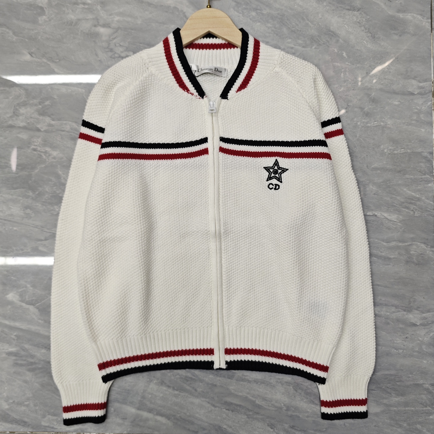 NO:462017,D Home Five-pointed Star Embroidered Cardigan Long Sleeve 850394 Wool Version S.M.L Code, Dior, Alexander Wang19860909D家 五角星绣花开衫长袖 850394 羊毛版本S.M.L码,,dior,alexander wang,Women's clothing