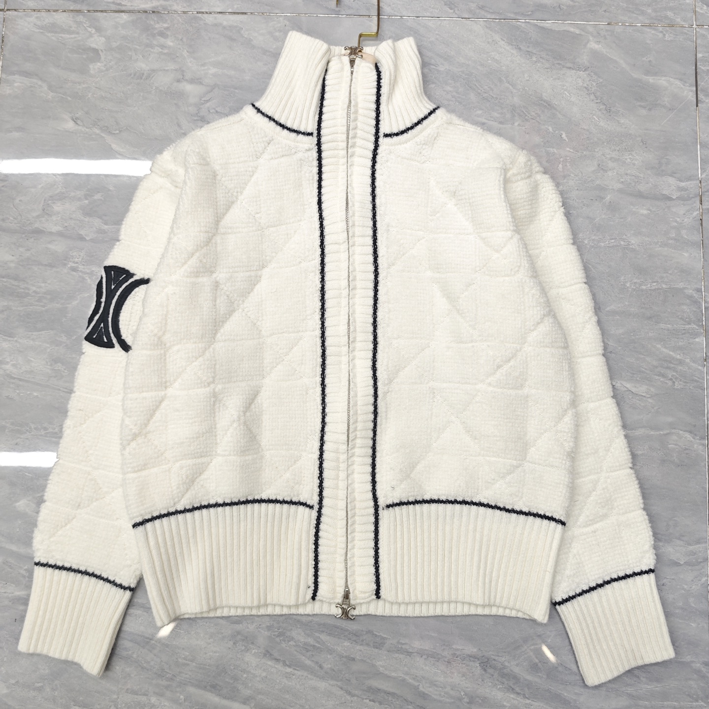 NO:564741,S Lin diamond zipper cardigan 850529 wool version S.M.L size,,alexander wang19860909S林 菱格拉链开衫 850529 羊毛版本S.M.L码,,alexander wang,Women's clothing