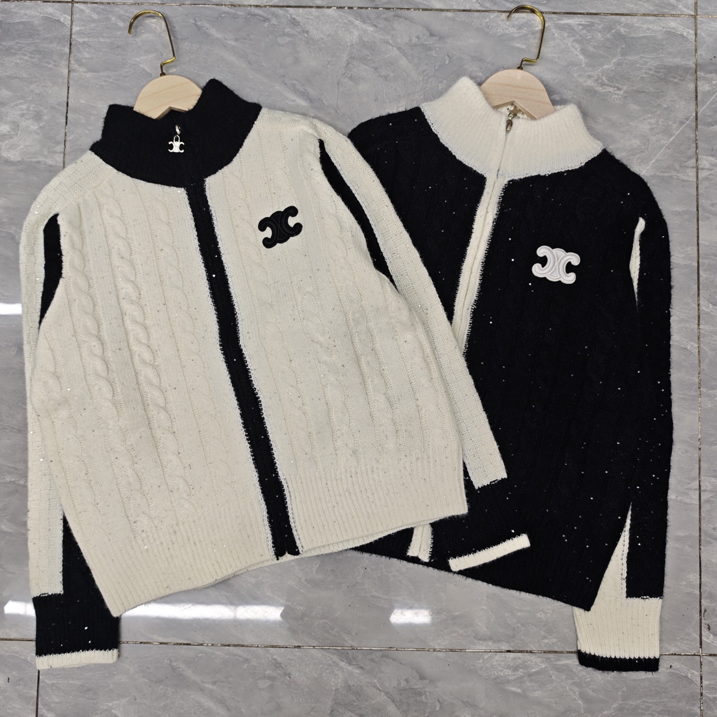 NO:564677,S Lin sequin zipper cardigan 850538 wool version S.M.L size,,alexander wang19860909S林 珠片拉链开衫 850538 羊毛版本S.M.L码,,alexander wang,Women's clothing