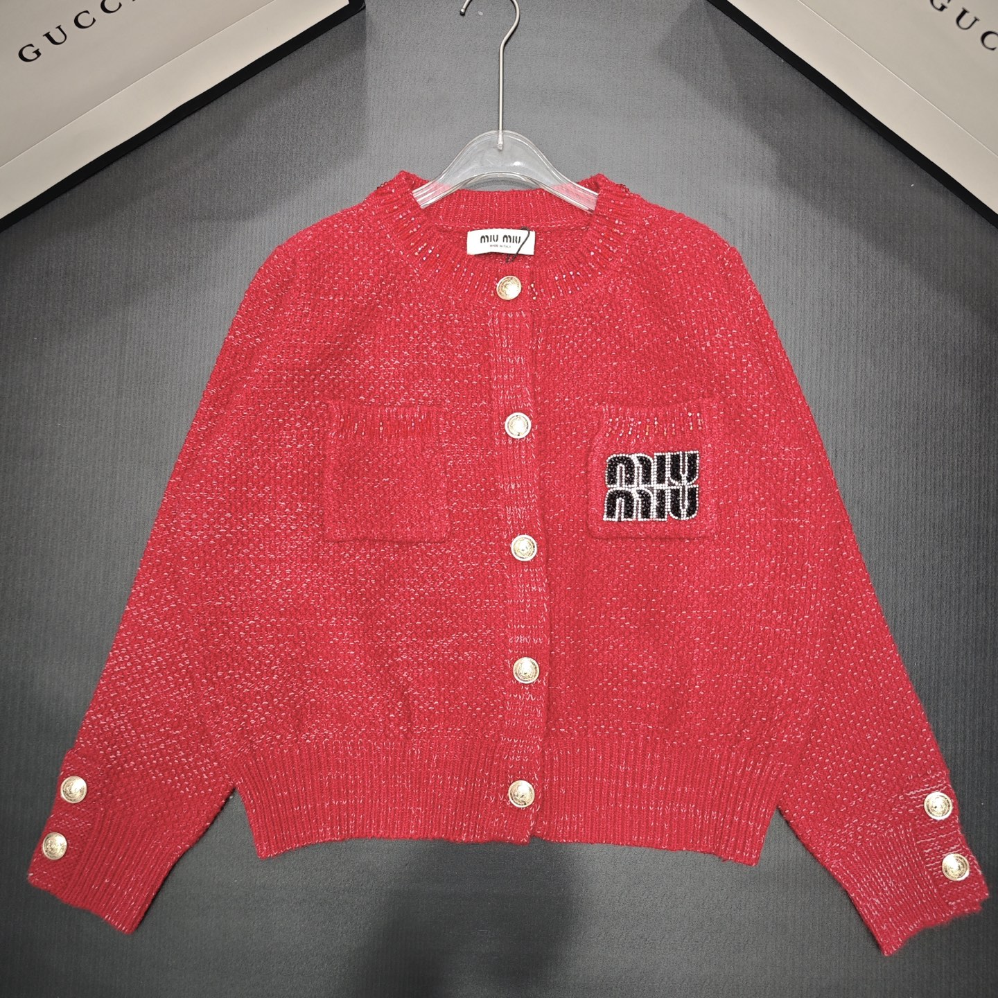 NO:622422,Meow crystal logo cardigan long sleeve 850684 wool version S.M.L size,,alexander wang19860909喵喵  水晶logo开衫长袖 850684 羊毛版本S.M.L码,,alexander wang,Women's clothing