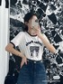 Best Capucines Replica Celine Clothing T-Shirt Printing Cotton Spring Collection Vintage Short Sleeve