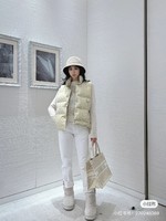 Replicas
 Dior Clothing Coats & Jackets Waistcoats White Cotton Down Spring Collection Oblique