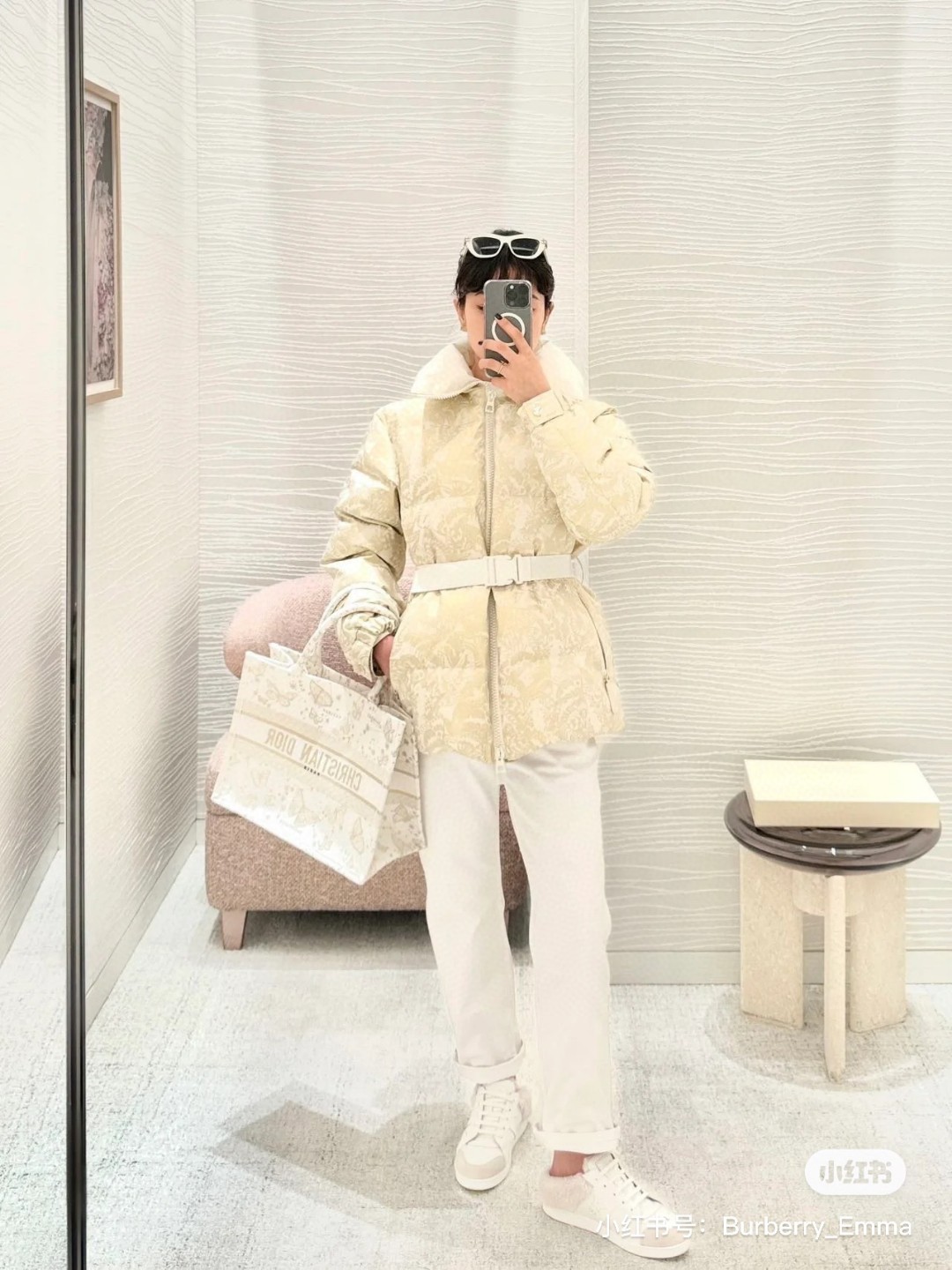 Dior Clothing Coats & Jackets White Cotton Down Spring Collection Oblique